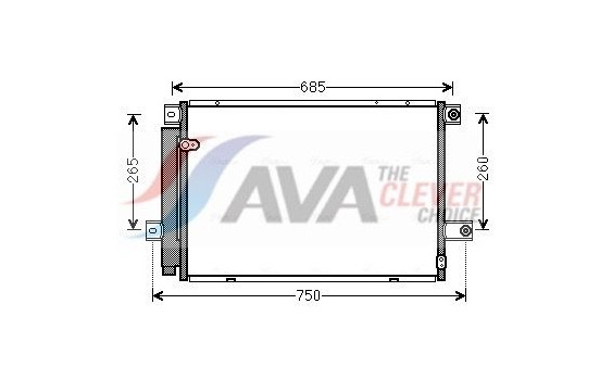 Condenser, air conditioning TOA5559D Ava Quality Cooling
