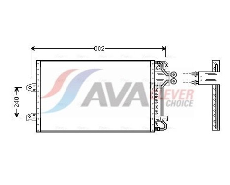 Condenser, air conditioning VN5140 Ava Quality Cooling