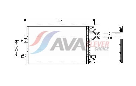 Condenser, air conditioning VN5140 Ava Quality Cooling