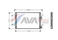 Condenser, air conditioning VN5153 Ava Quality Cooling