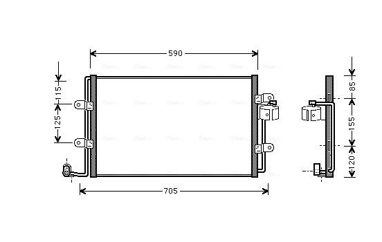 Condenser, air conditioning VN5176 Ava Quality Cooling