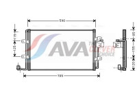 Condenser, air conditioning VN5176 Ava Quality Cooling