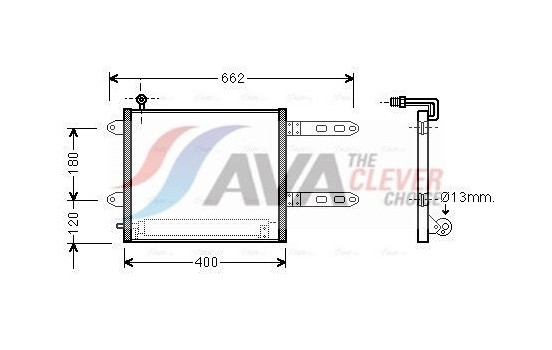 Condenser, air conditioning VN5178D Ava Quality Cooling