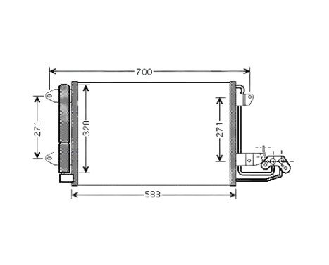 Condenser, air conditioning VN5209D Ava Quality Cooling