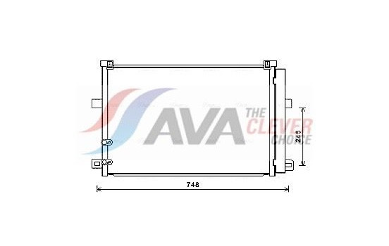 Condenser, air conditioning VN5369D Ava Quality Cooling