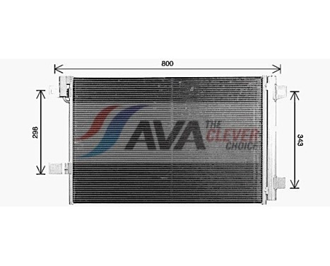 Condenser, air conditioning VN5437D Ava Quality Cooling, Image 3