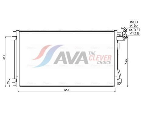 Condenser, air conditioning VN5440D Ava Quality Cooling