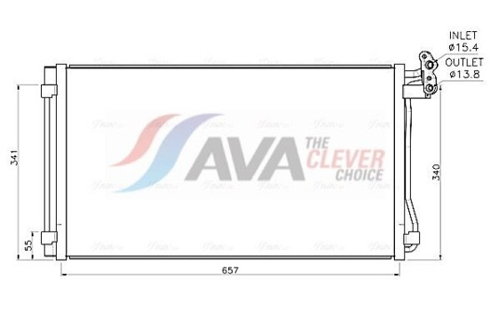 Condenser, air conditioning VN5440D Ava Quality Cooling