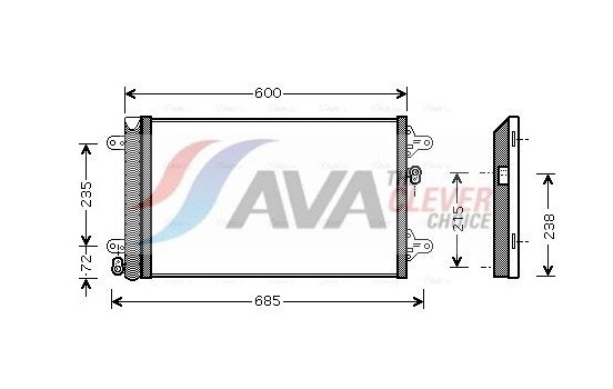 Condenser, air conditioning VNA5183D Ava Quality Cooling