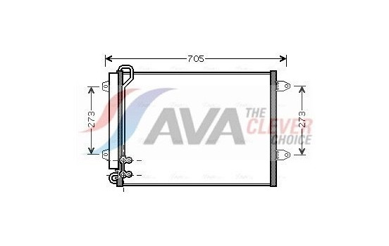 Condenser, air conditioning VNA5225D Ava Quality Cooling
