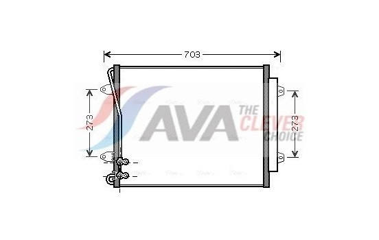 Condenser, air conditioning VNA5226D Ava Quality Cooling