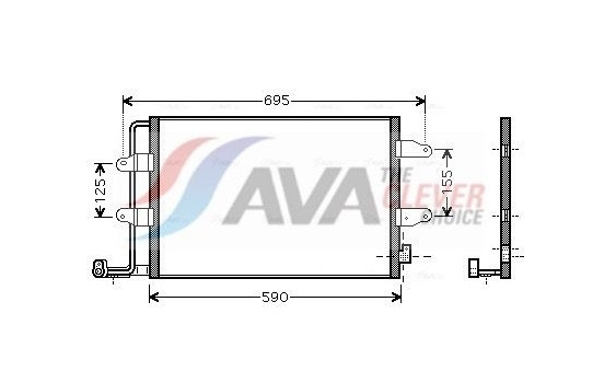 Condenser, air conditioning VNA5252 Ava Quality Cooling