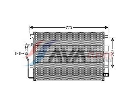 Condenser, air conditioning VNA5277D Ava Quality Cooling, Image 2