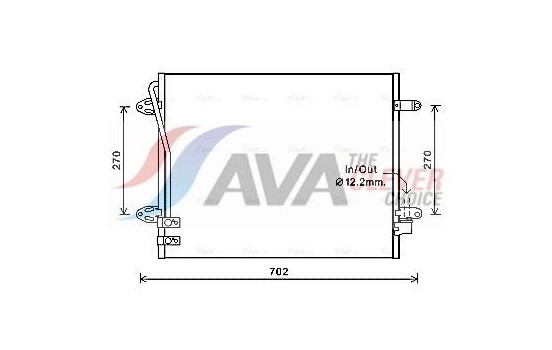 Condenser, air conditioning VNA5322 Ava Quality Cooling