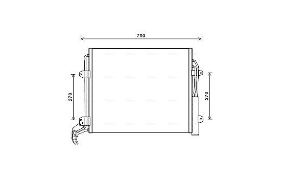 Condenser, air conditioning VNA5324D Ava Quality Cooling