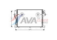 Condenser, air conditioning VO5077 Ava Quality Cooling