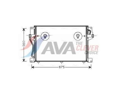 Condenser, air conditioning VO5077 Ava Quality Cooling
