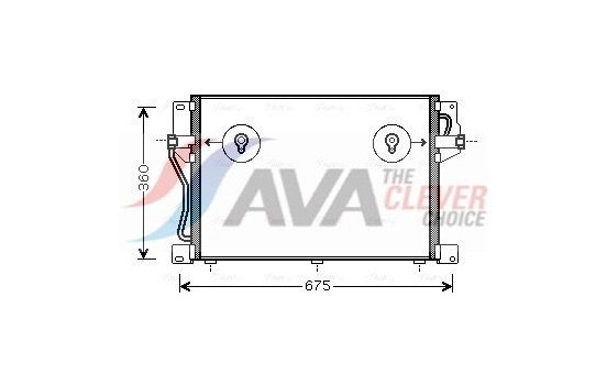 Condenser, air conditioning VO5077 Ava Quality Cooling