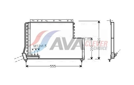 Condenser, air conditioning VO5078 Ava Quality Cooling