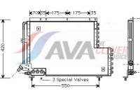 Condenser, air conditioning VO5081 Ava Quality Cooling