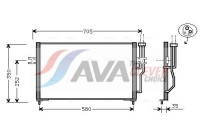 Condenser, air conditioning VO5086 Ava Quality Cooling