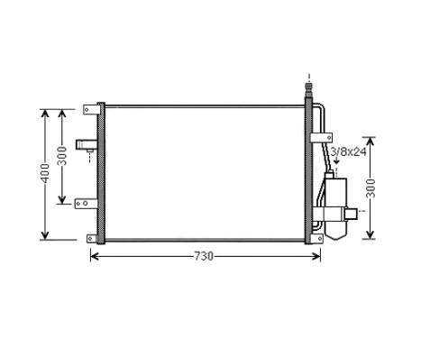 Condenser, air conditioning VO5107D Ava Quality Cooling