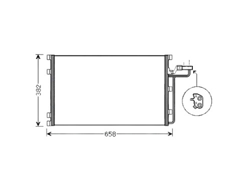 Condenser, air conditioning VO5139 Ava Quality Cooling