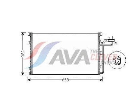 Condenser, air conditioning VO5139 Ava Quality Cooling, Image 2