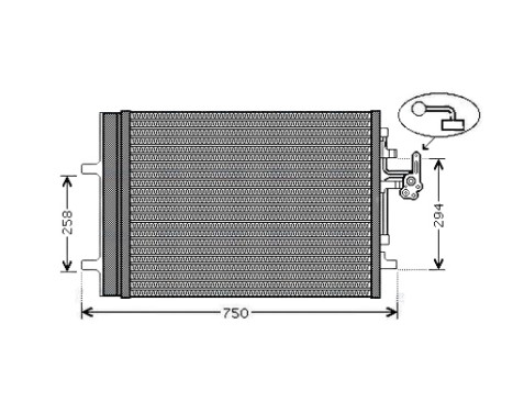 Condenser, air conditioning VO5161D Ava Quality Cooling