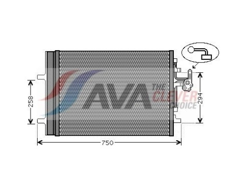 Condenser, air conditioning VO5161D Ava Quality Cooling, Image 2