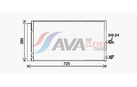 Condenser, air conditioning VO5194D Ava Quality Cooling