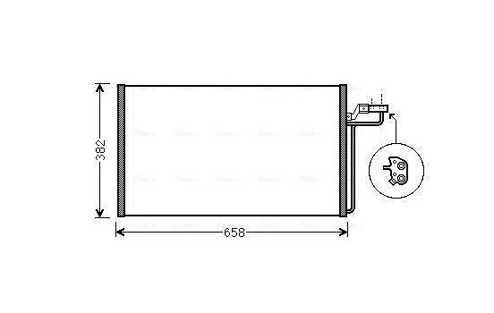 Condenser, air conditioning VOA5150 Ava Quality Cooling