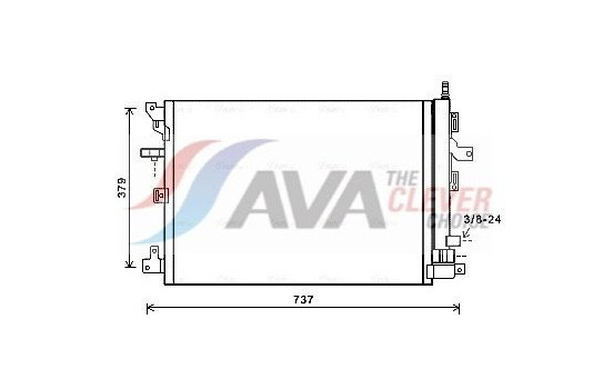 Condenser, air conditioning VOA5152D Ava Quality Cooling