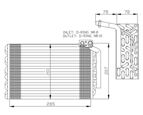 Evaporator, air conditioning 36021 NRF, Image 5