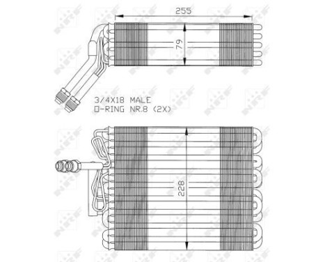 Evaporator, air conditioning 36024 NRF, Image 2