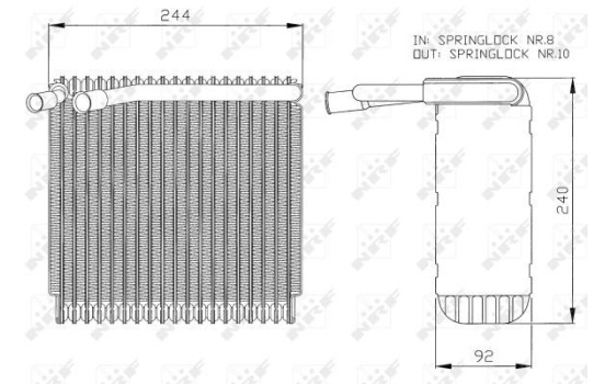 Evaporator, air conditioning 36027 NRF, Image 4