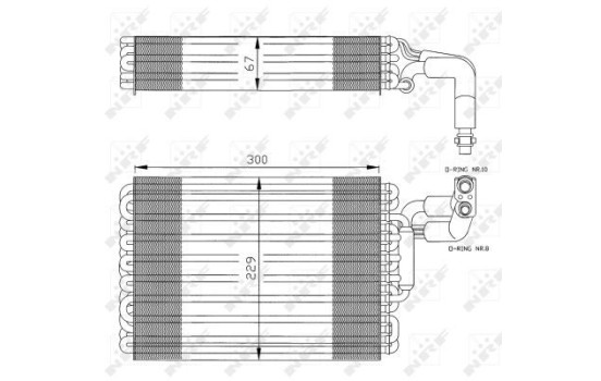 Evaporator, air conditioning 36030 NRF