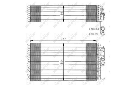 Evaporator, air conditioning 36032 NRF