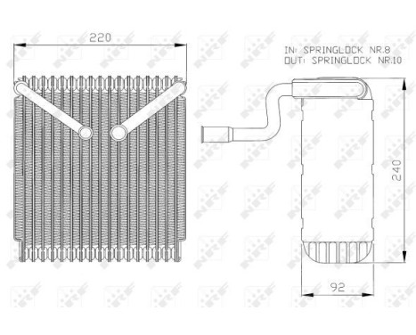 Evaporator, air conditioning 36043 NRF, Image 5