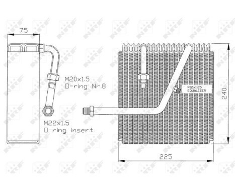 Evaporator, air conditioning 36047 NRF, Image 5