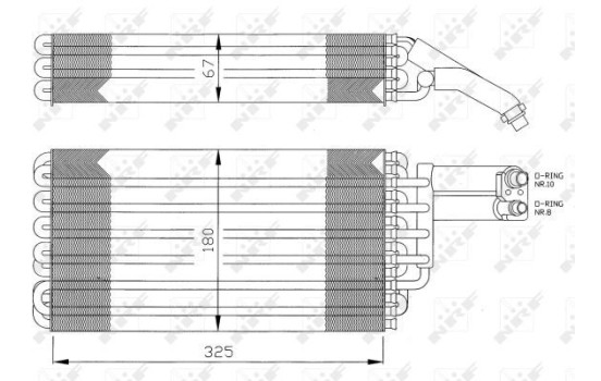 Evaporator, air conditioning 36057 NRF, Image 2