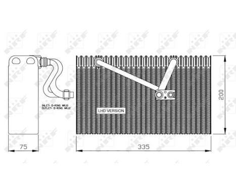 Evaporator, air conditioning 36058 NRF, Image 5