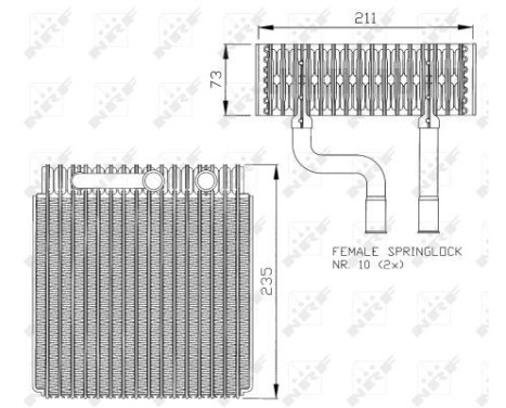 Evaporator, air conditioning 36073 NRF, Image 5