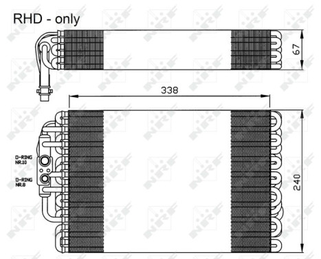 Evaporator, air conditioning 36119 NRF, Image 5