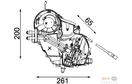 Evaporator, air conditioning BEHR HELLA SERVICE *** PREMIUM LINE ***