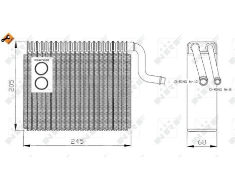 Evaporator, air conditioning EASY FIT 36050 NRF, Image 5