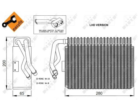 Evaporator, air conditioning EASY FIT 36059 NRF