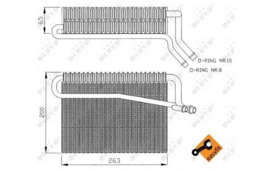Evaporator, air conditioning EASY FIT 36076 NRF, Image 5