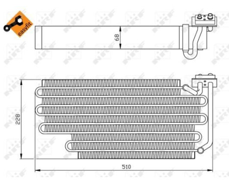 Evaporator, air conditioning EASY FIT 36108 NRF