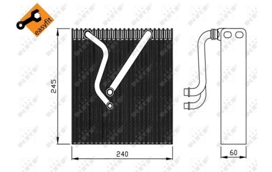 Evaporator, air conditioning EASY FIT 36109 NRF, Image 6